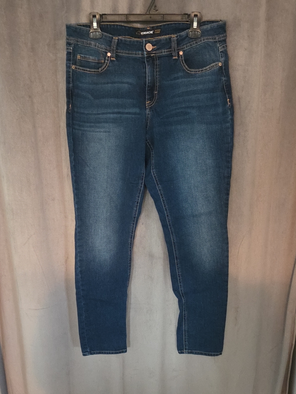 Jordache Size 14 Women's Dark Indigo Stretch Skinny Jeans